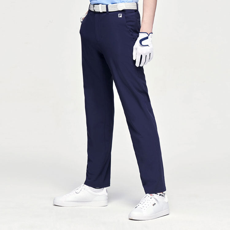 FILA Solid Color Gym Woven Sports Long Pants Blue A11M125806F-NV