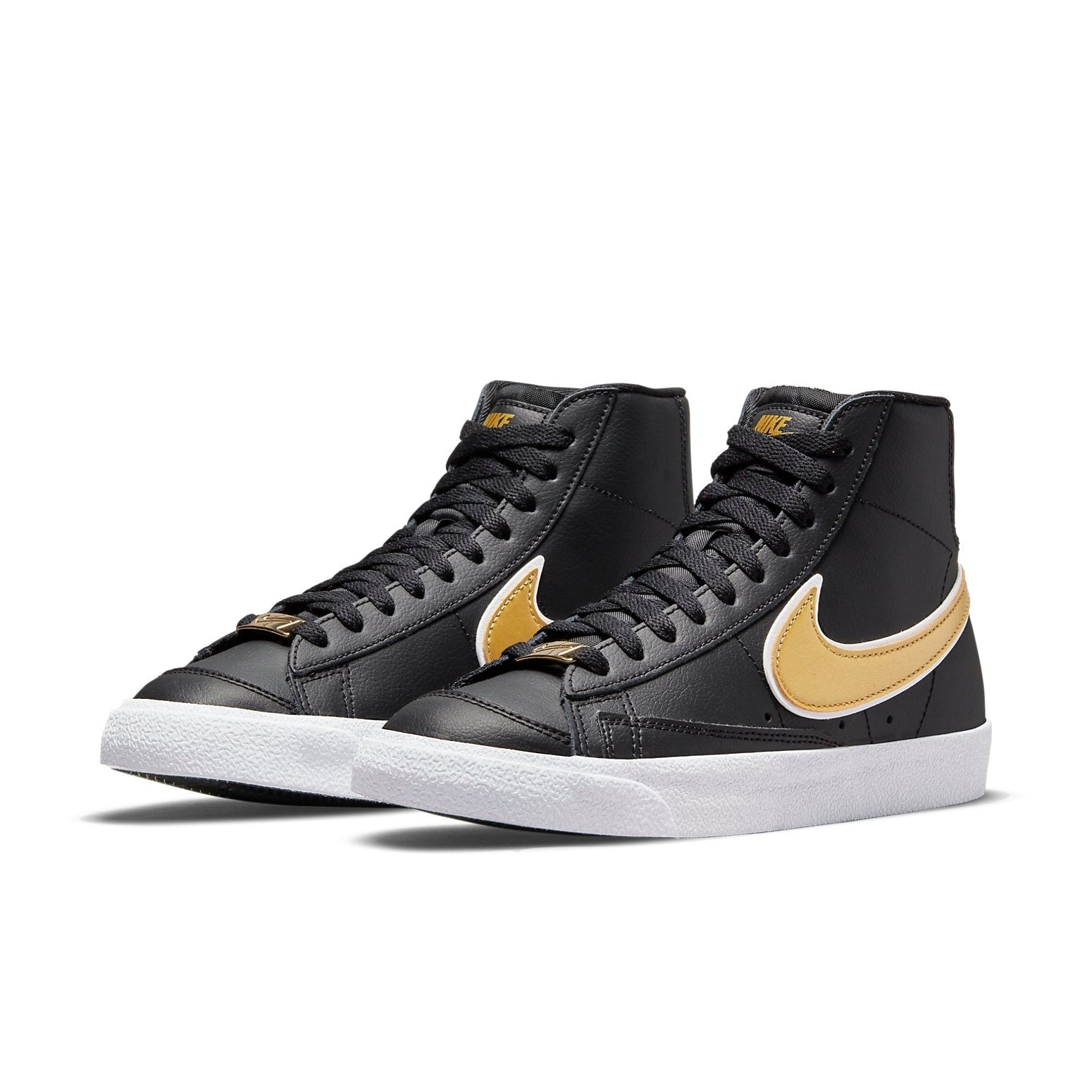 (WMNS) Nike Blazer Mid '77 Essential 'Black Metallic Gold' DH0070-001