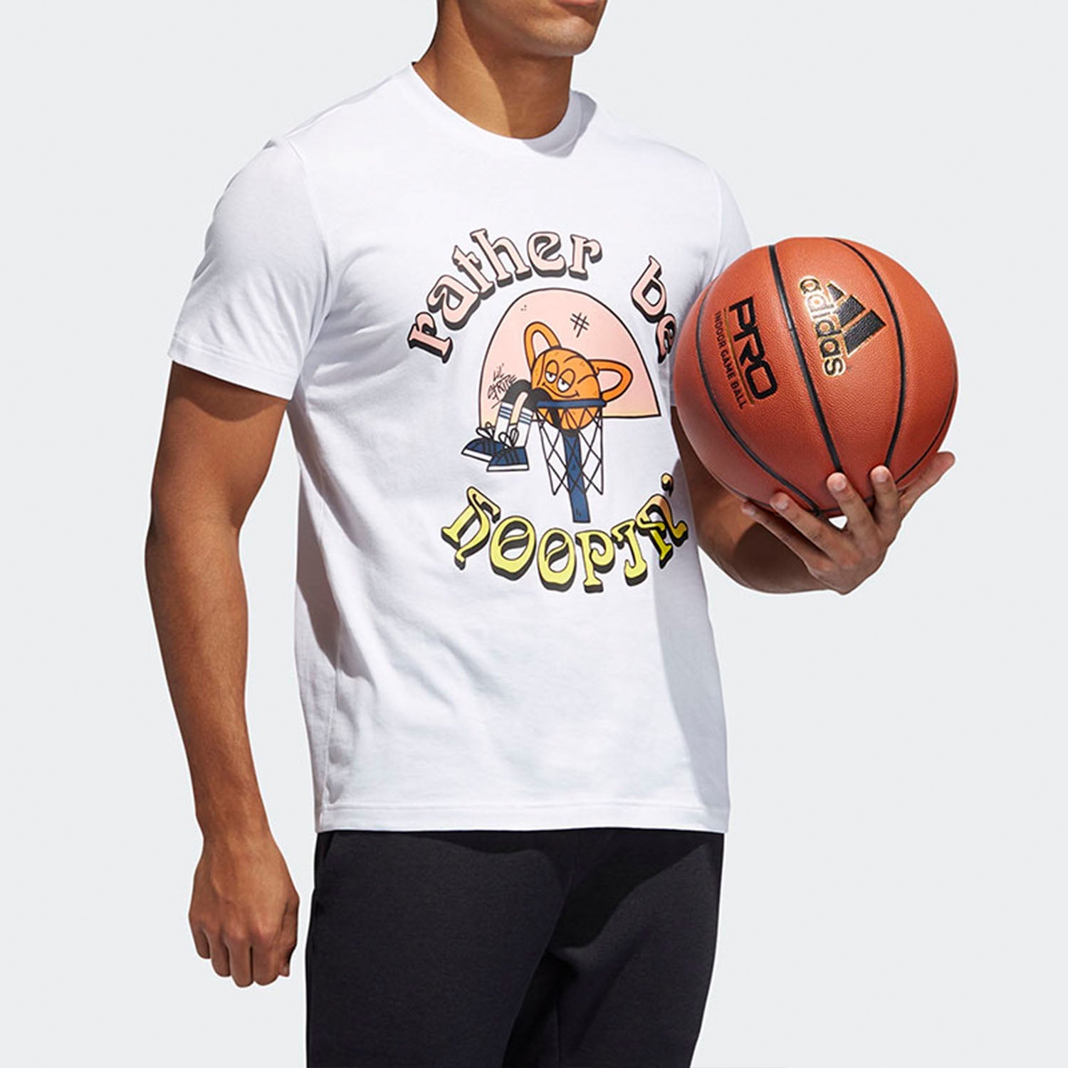 adidas LIL STRIPE RBH Basketball Tee 'White' FS9980