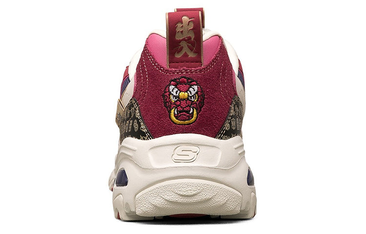 (WMNS) Skechers D'lites 2021 New Year White/Red 66666348-MULT