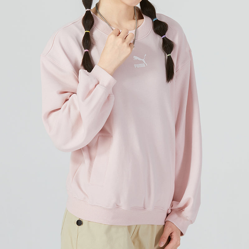 (WMNS) PUMA Graphic Sweatshirt 'Pink' 537518-88