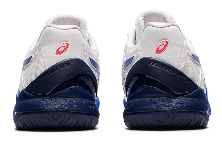 (WMNS) ASICS Gel Resolution 8 Wide 'White Lapis Lazuli Blue' 1042A097-107