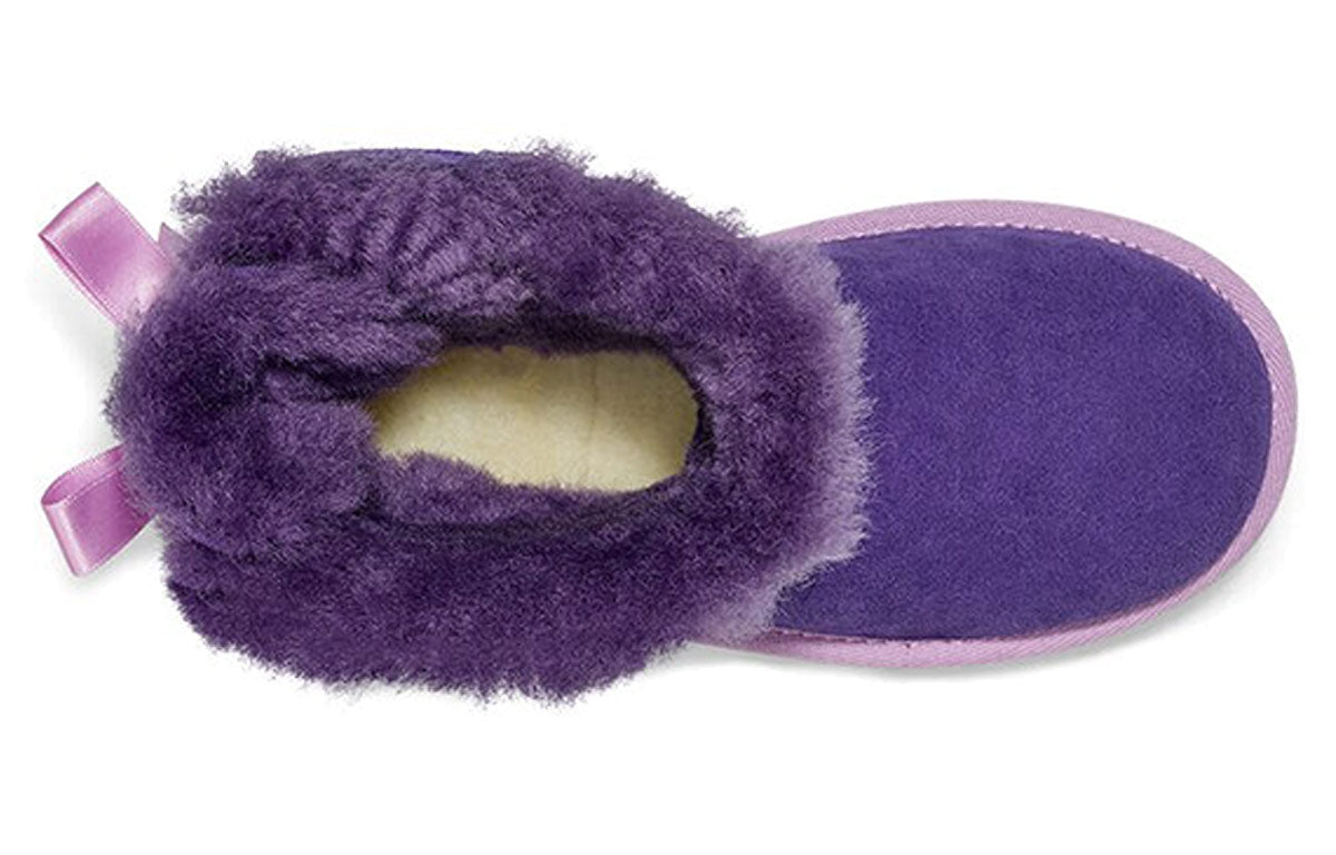 UGG Mini Bailey Bow II Fleece Lined Big Boys Purple 1017397K-VBLM