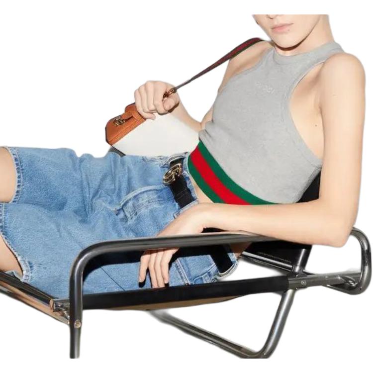 (WMNS) Gucci Cotton Rib Tank Top With Web 'Grey' 785735-XJGK0-1056