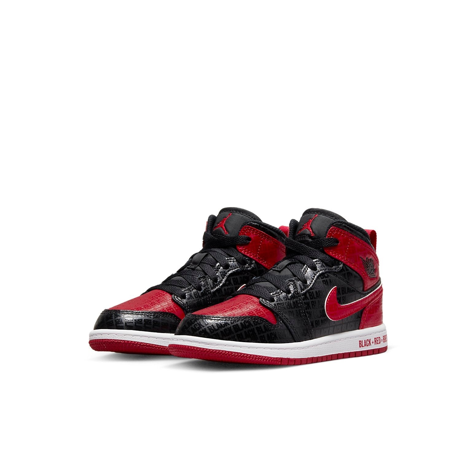 (PS) Air Jordan 1 Mid SS 'Black + Red = Bred' DM9651-001