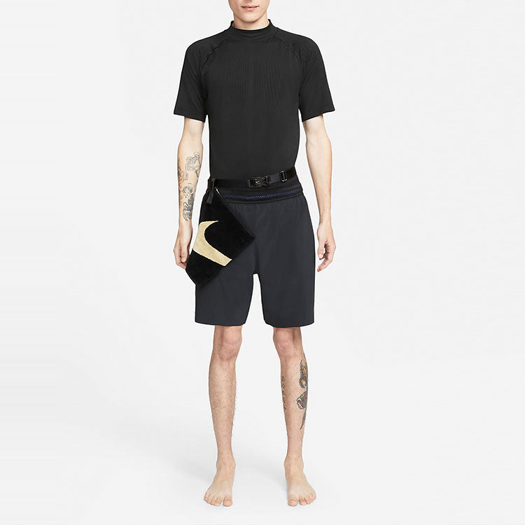 Men's Nike x MMW Crossover Solid Color Yoga 3 In 1 Sports Shorts Black DD9440-010