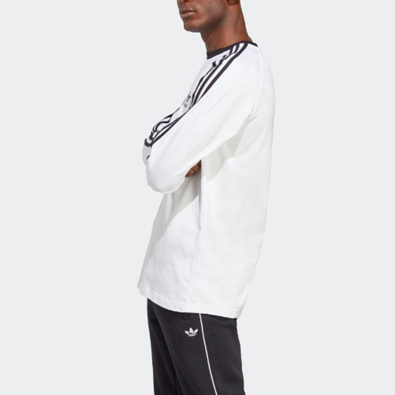 adidas Adicolor Classics 3-Stripes Long Sleeve Tee 'White' IA4879