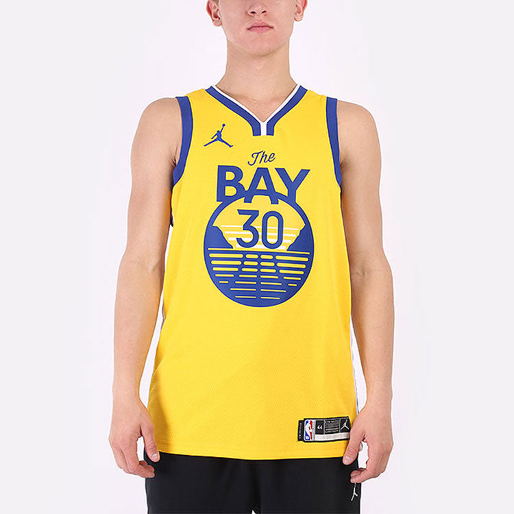 Air Jordan NBA Stephen Curry Warriors Statement Edition 2020 Swingman Jersey Yellow CV9477-729