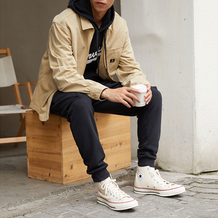 Converse Washed Canvas Full Zip Work Shirt Asia Sizing 'Nomad Khaki' 10022303-A01