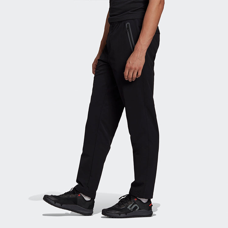 adidas Xplr Lt Ss Pant Solid Color Outdoor Casual Sports Knit Long Pants Black GE9934