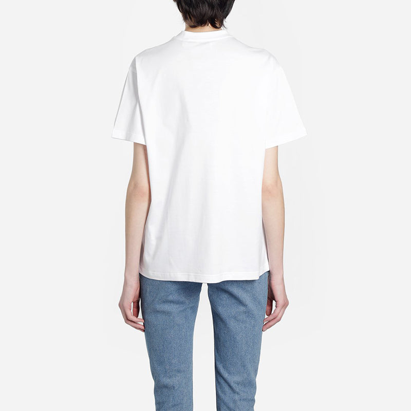 Burberry Cherub Print Cotton Oversized Printing Short Sleeve White 80246181