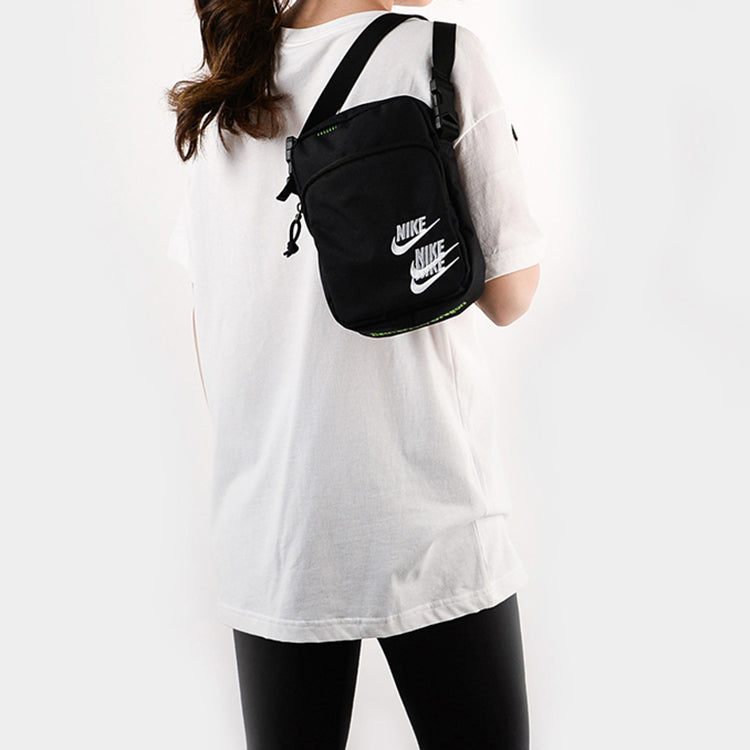Nike Heritage Embroidered Triple Logo Shoulder Bag 'Black' DH3080-010