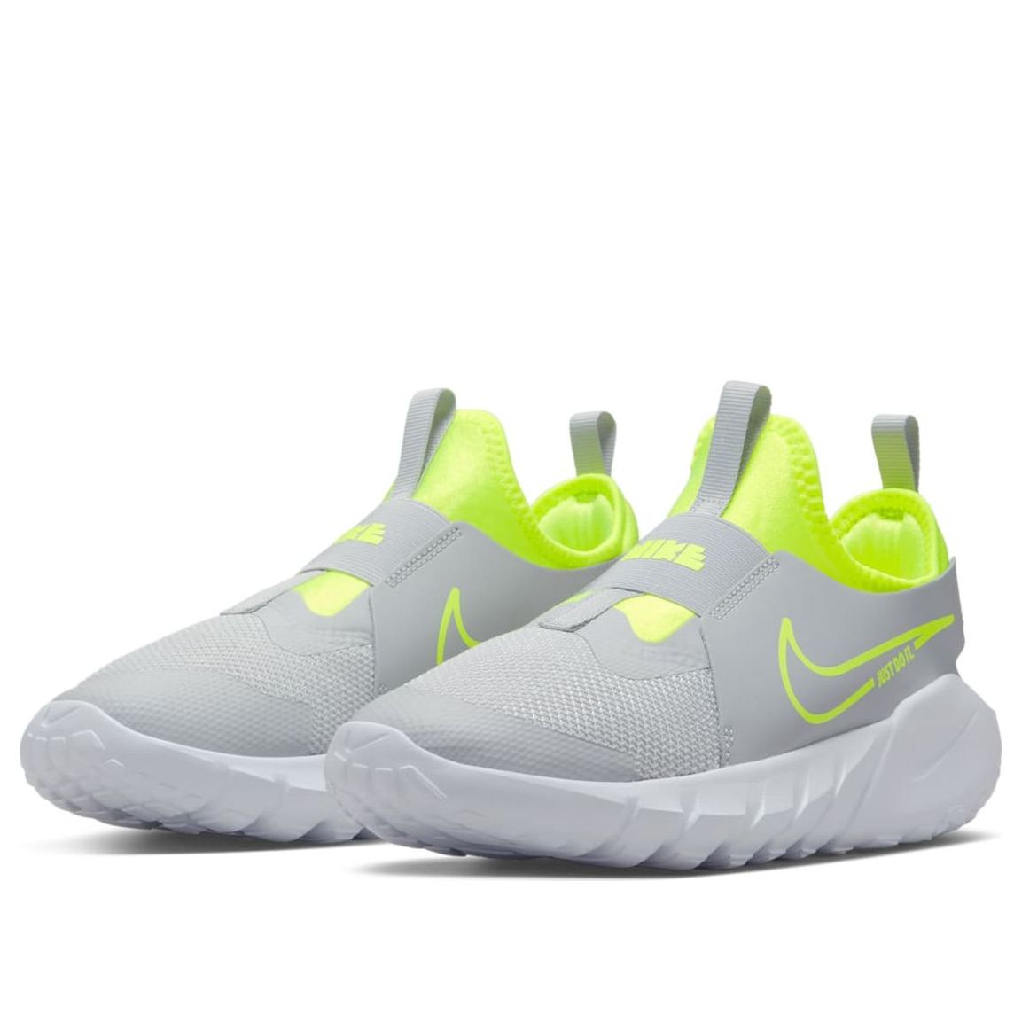(GS) Nike Flex Runner 2 'Grey Fog Volt' DJ6038-005