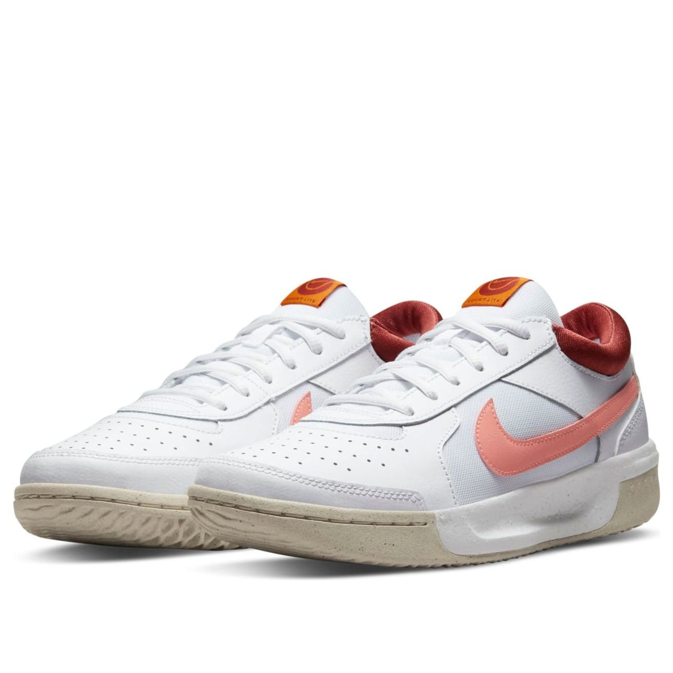 (WMNS) Nike Zoom Court Lite 3 Low-Top Tennis Shoes White/Pink DH1042-116