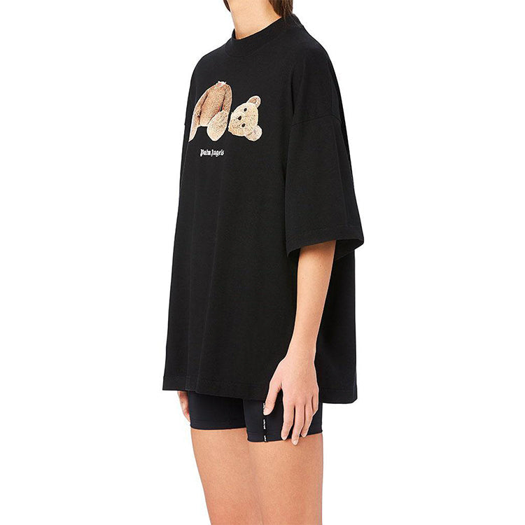 PALM ANGELS Bear Back logo Short Sleeve Black PWAA017S20JER0011060