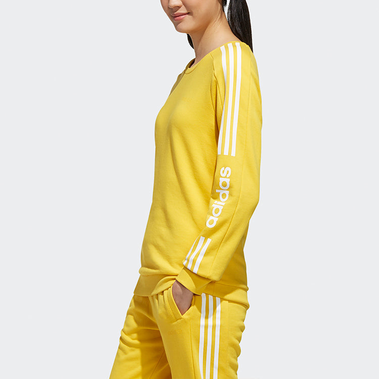 (WMNS) adidas neo Casual Round Neck Pullover Yellow GD1622