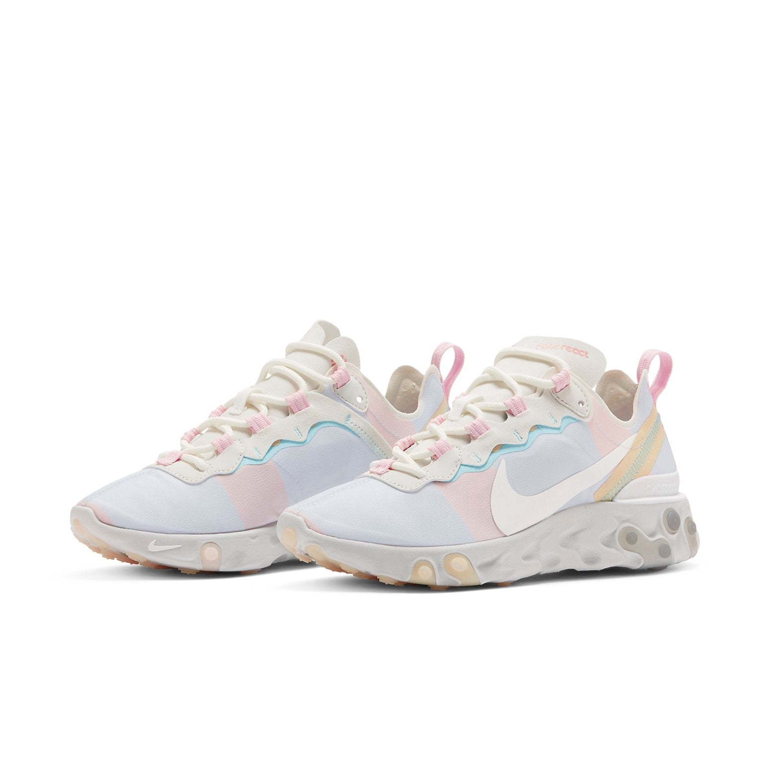 (WMNS) Nike React Element 55 Light Blue Pink DB5926-011