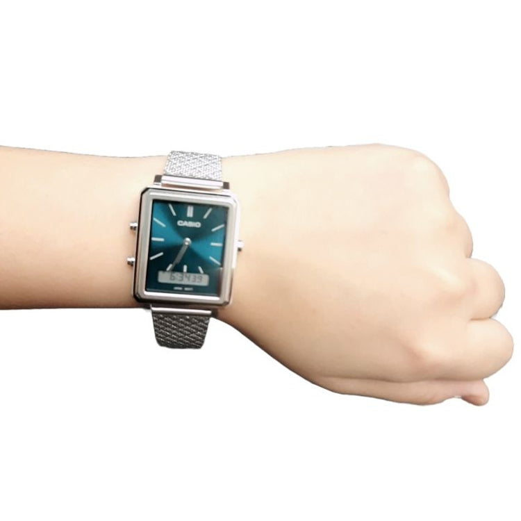 (WMNS) CASIO Analog 'Silver Teal' MTP-B205M-3E