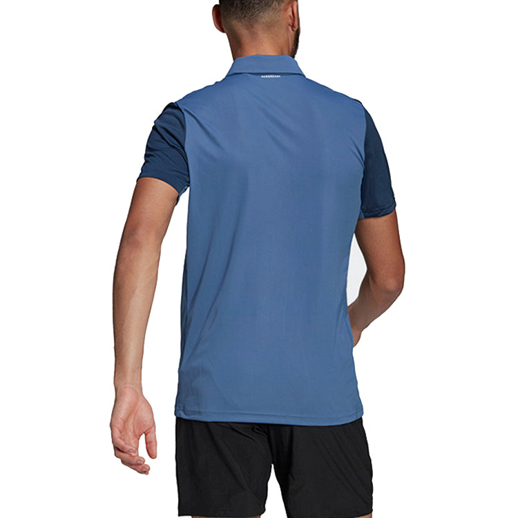 adidas Quick Dry Breathable Sports Short Sleeve Polo Shirt Blue GL5423