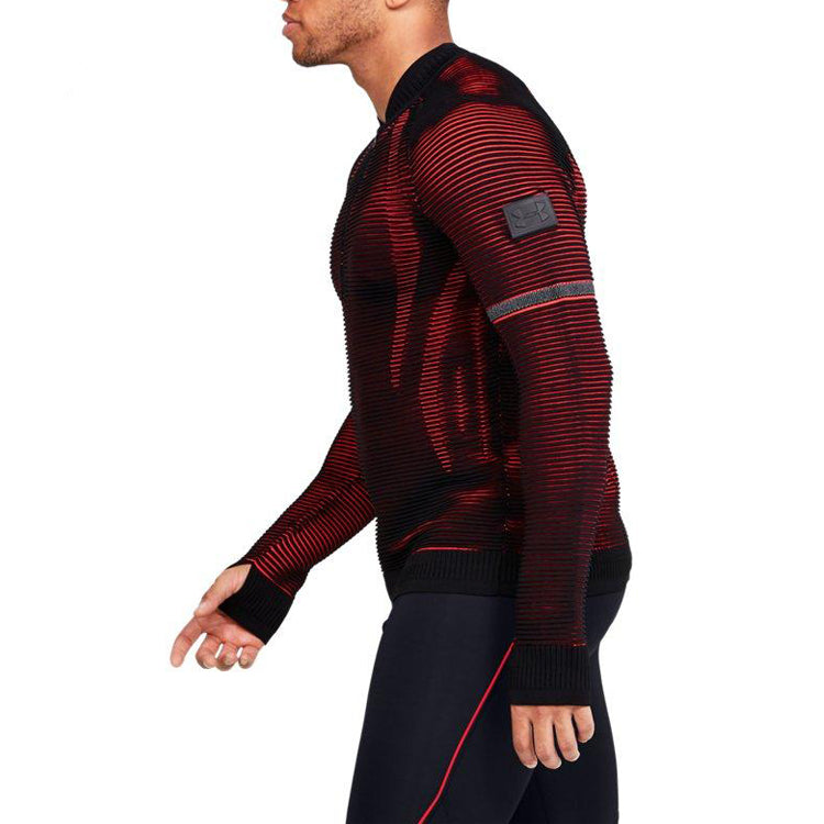 Men's Under Armour IntelliKnit 2.0 Stripe Running Long Sleeves Black 1350090-001