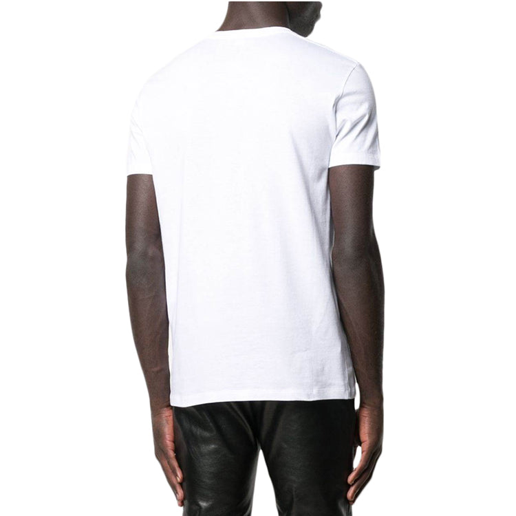 Men's Alexander McQueen Skeleton Printing Short Sleeve White 632397-QPZ86-0900