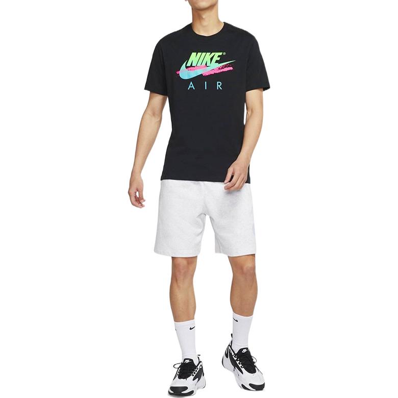 Nike Alphabet Logo Printing Round Neck Casual Short Sleeve Black DR0984-010