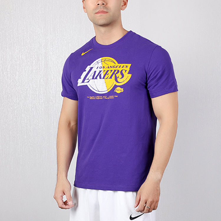Nike Dri-fit NBA Los Angeles Lakers Round Neck Short Sleeve Purple AT0422-547