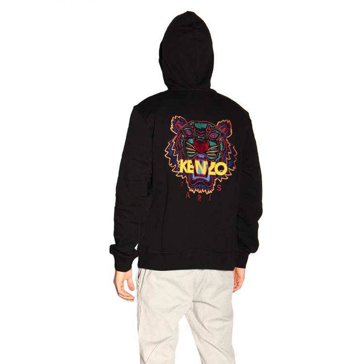 Men's KENZO Back Embroidered Zipper Black F965BL7214XA-99