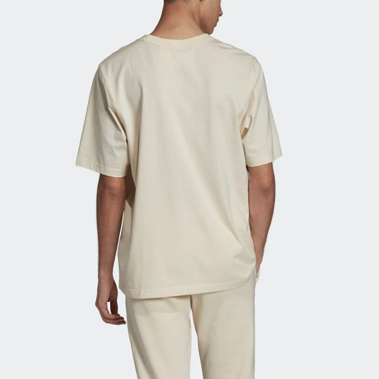adidas originals Vocal F Tee Casual Sports Round Neck Short Sleeve Cream Yellow ED7121