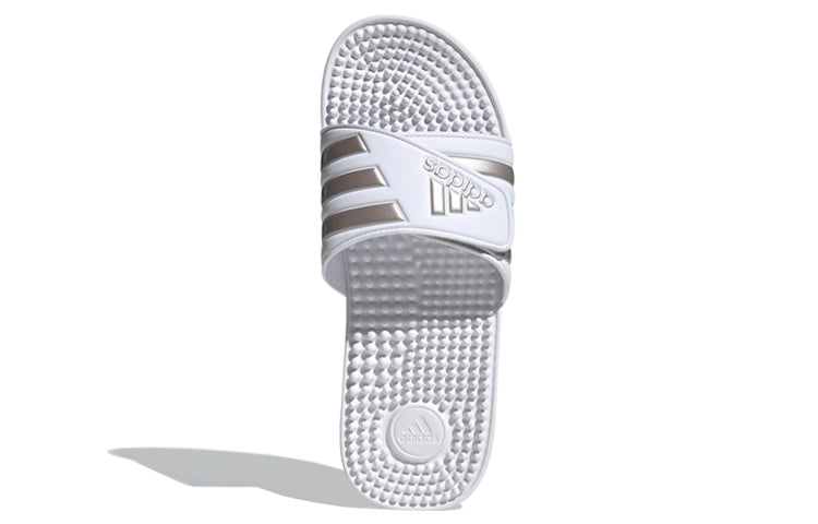 adidas Adissage Slides 'White Platinum Metallic' F35576