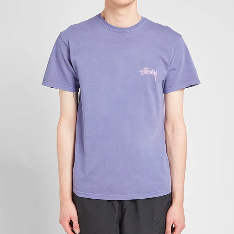 Stussy Painter Pigment Dyed Tee Back Printing Short Sleeve Unisex Purple 1904398-PURP