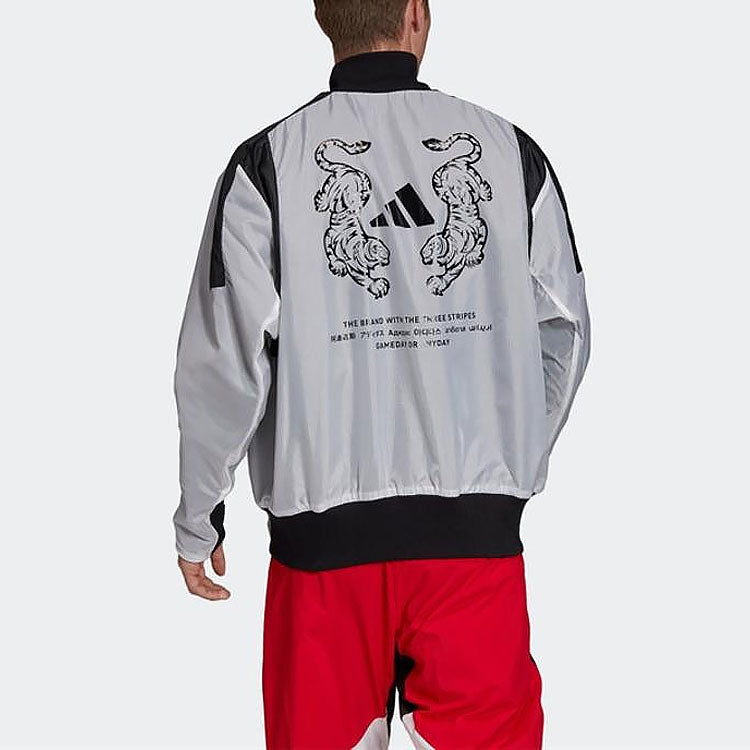 adidas M VRCT OVERSIZE Double Sided Sports Logo Jacket White FI4688