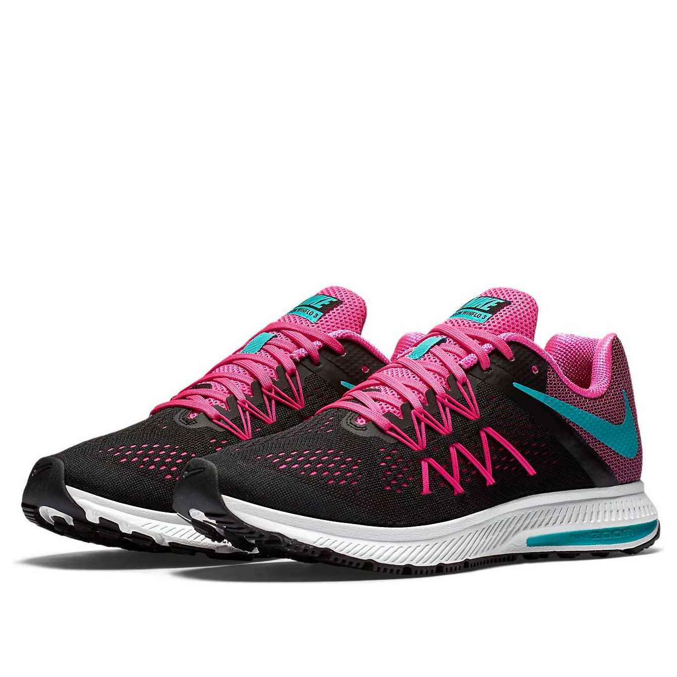 (WMNS) Nike Air Zoom Winflo 3 'Black Pink White' 831562-004