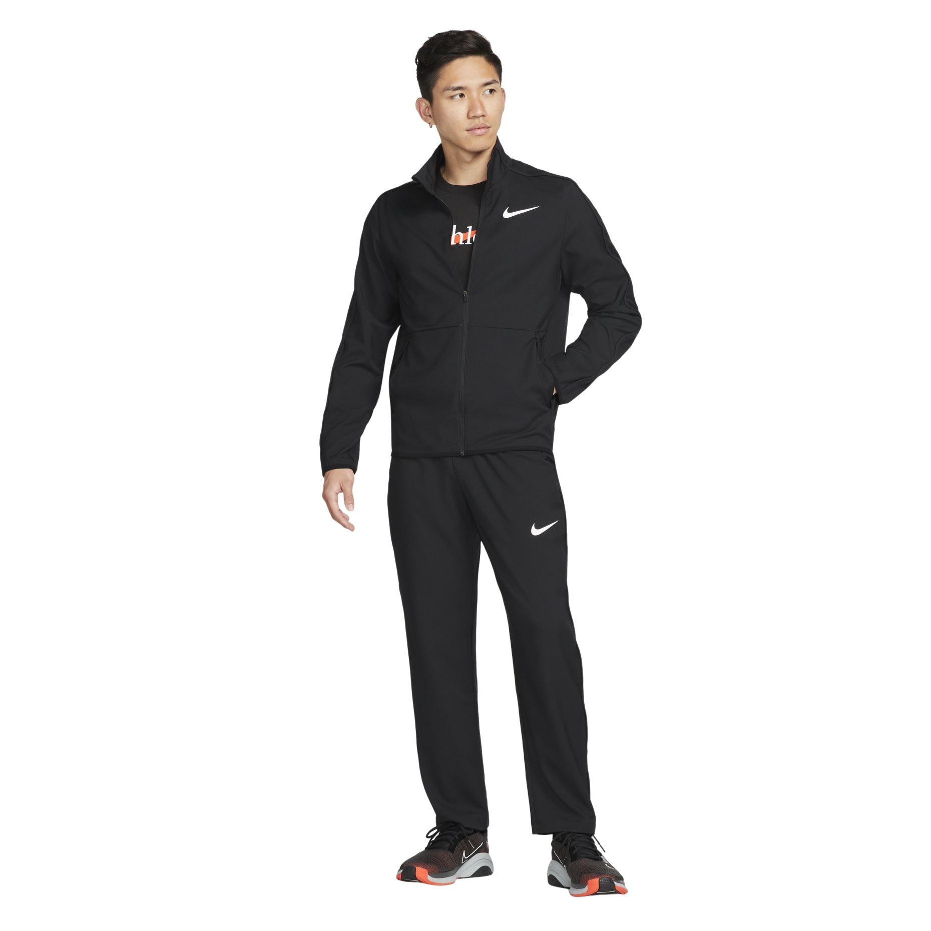 Nike Dri-FIT Solid Color Quick Dry Woven Training Sports Jacket Black DM6620-011