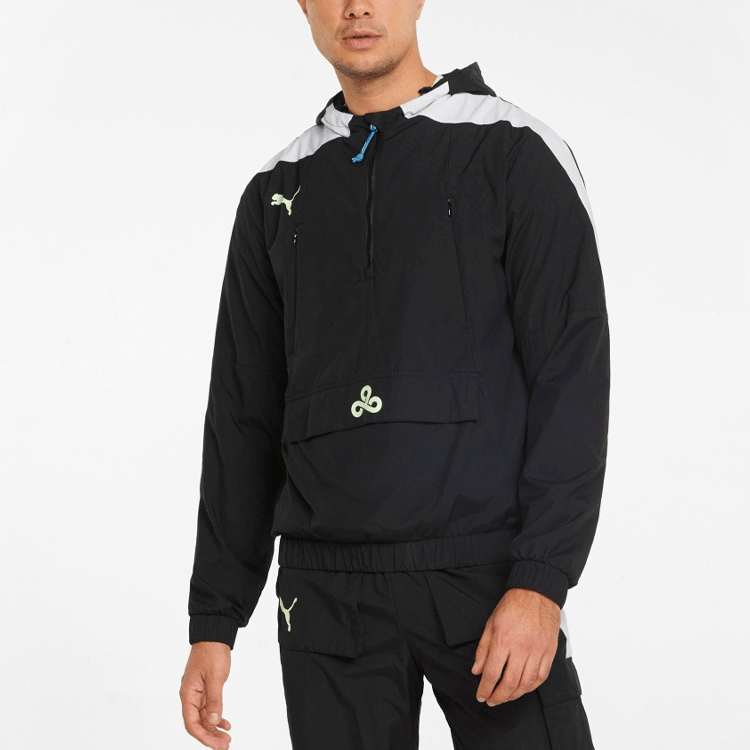 PUMA Cloud9 Woven Half Zip Jacket 'Black' 533944-01