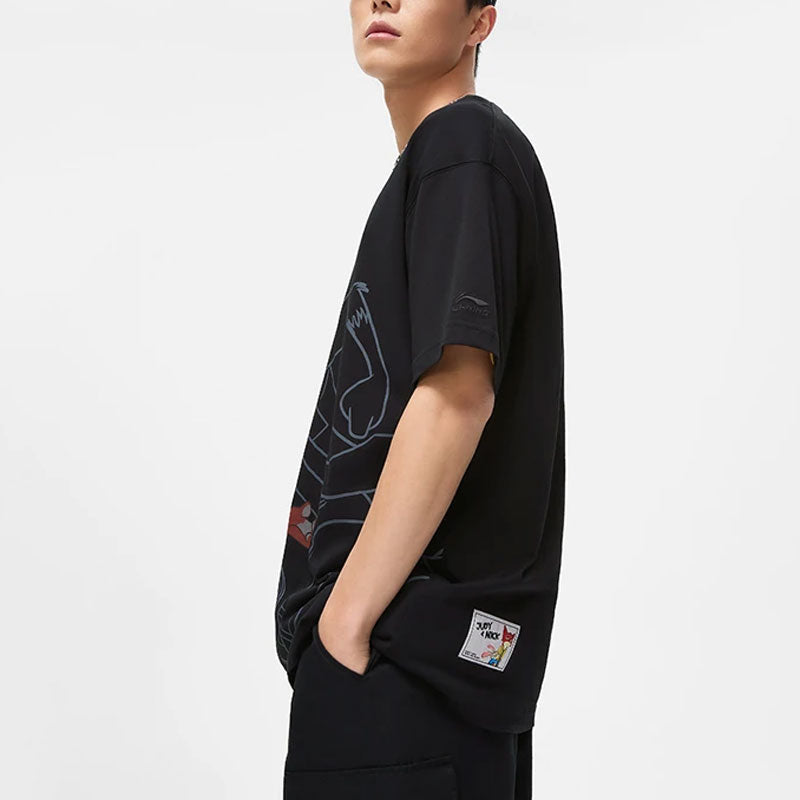 Li-Ning x Disney Zootopia Graphic T-shirt 'Black' AHST271-1