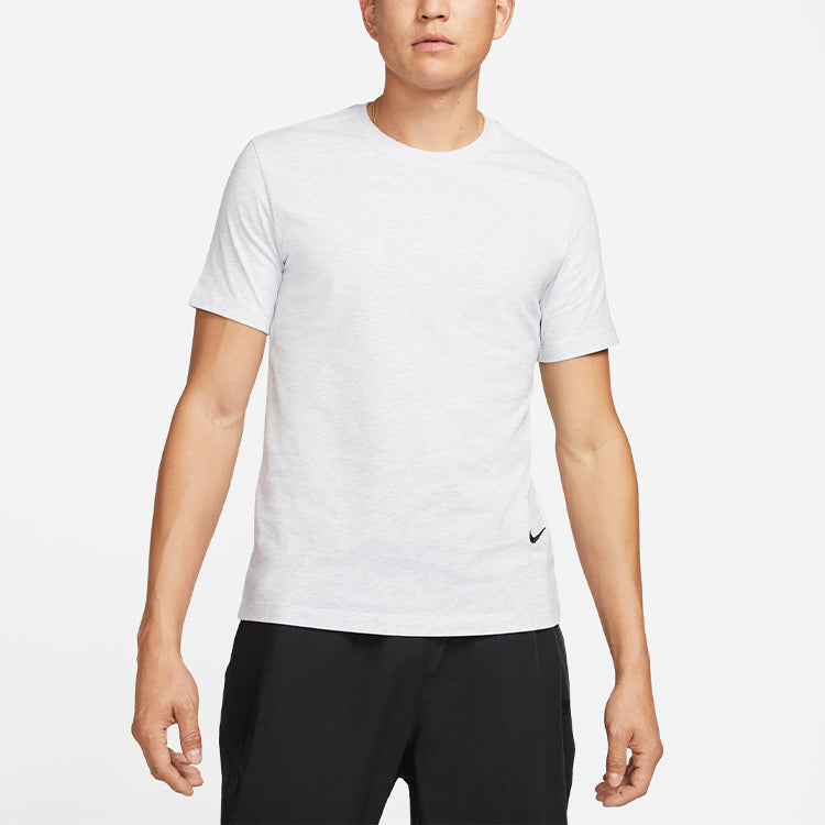 Men's Nike Solid Color Round Neck Pullover Short Sleeve Birch Color T-Shirt DM2387-051
