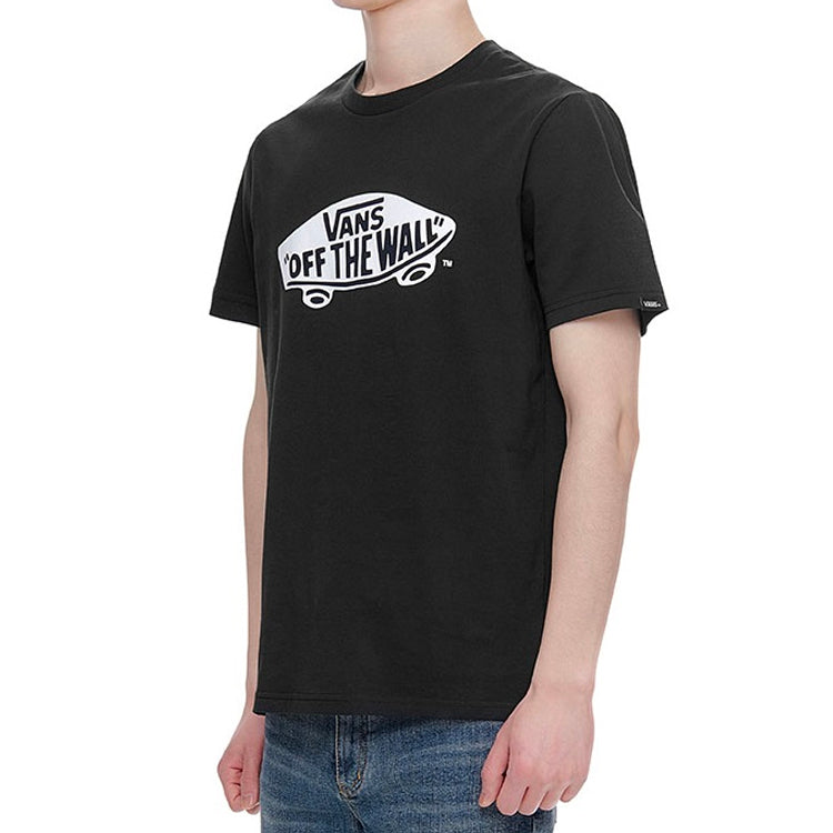 Vans Off The Wall Classic Printing Short Sleeve Couple Style Black VN0A4MM7BLK