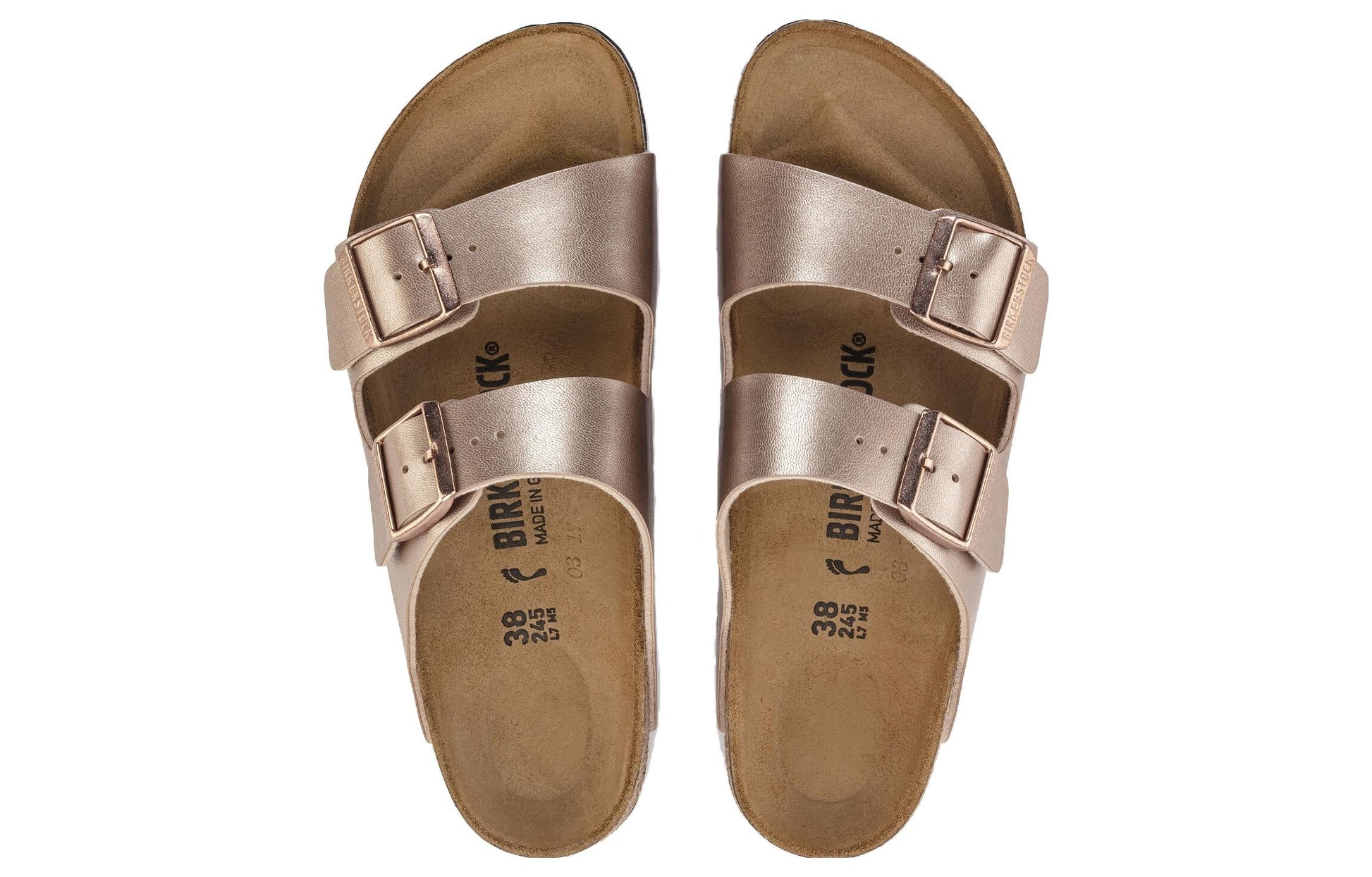 Birkenstock Arizona Birko-Flor Narrow Fit Sandals 'Copper' 1023960