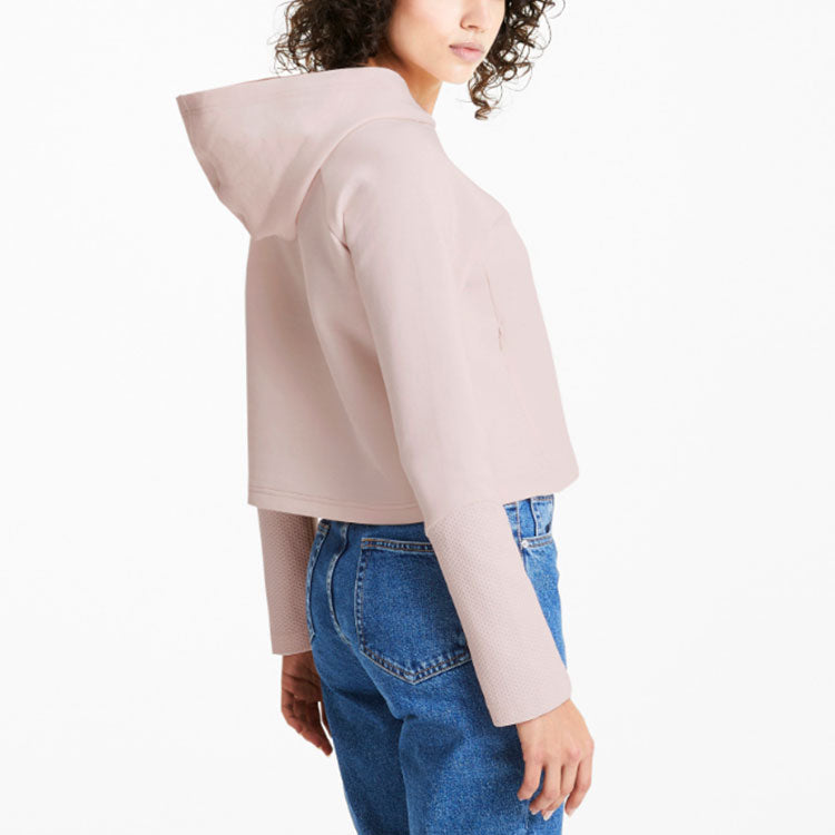 (WMNS) PUMA Evostripe Logo Short Hoodie 'Pink' 582905-17