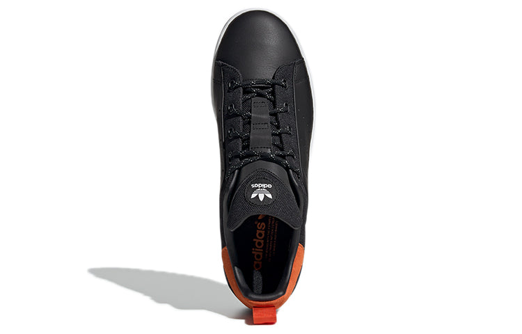 adidas originals Stan Smith Lightweight Cozy Casual Skate Shoes Black Orange Unisex 'Black Orange' EE6660