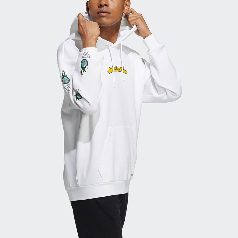 adidas neo Basketball Printing Loose Sports White GT0251