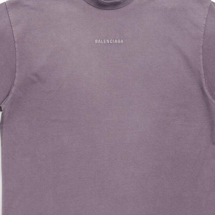 Balenciaga Back T-shirt Medium Fit 'Purple Grey' 764235TPVK15500
