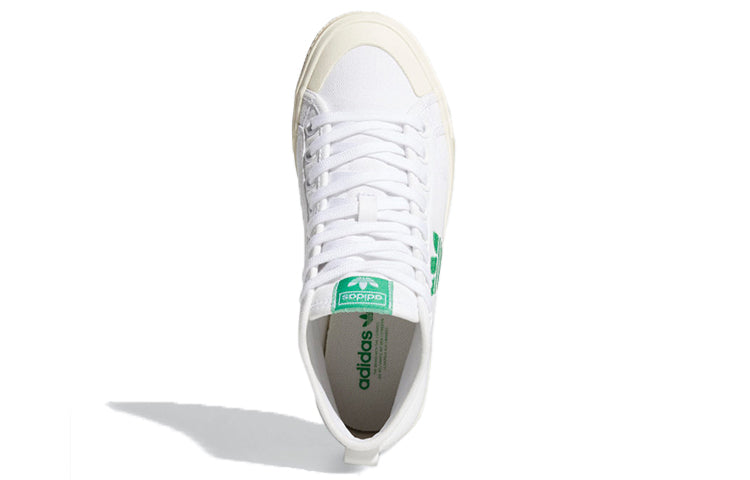 (WMNS) adidas Nizza Trefoil Hi 'White Green' Q46383