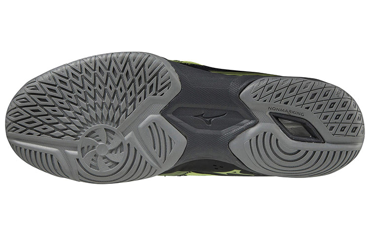 Mizuno Wave Kaiserburg 7 Low Tops pingpong/Table Tennis Shoe Black Yellow 81GA222001