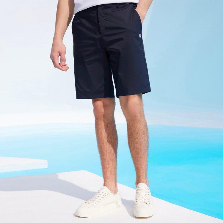 FILA Logo Pattern Casual Sports Shorts Navy Blue F11M122802F-NV