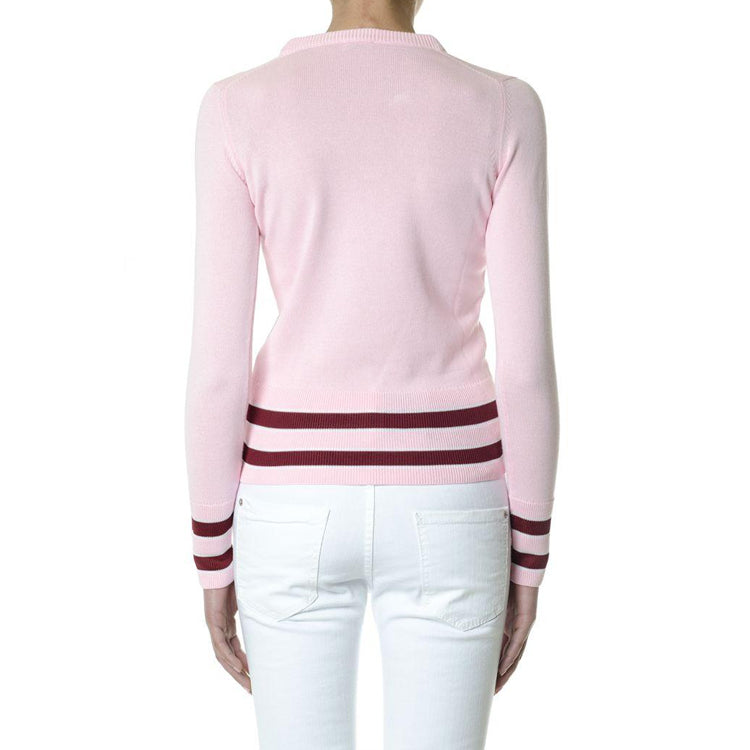(WMNS) KENZO TIGER Embroidered Round Neck Long Sleeves Pullover Pink Hoodie F852TO497860-32