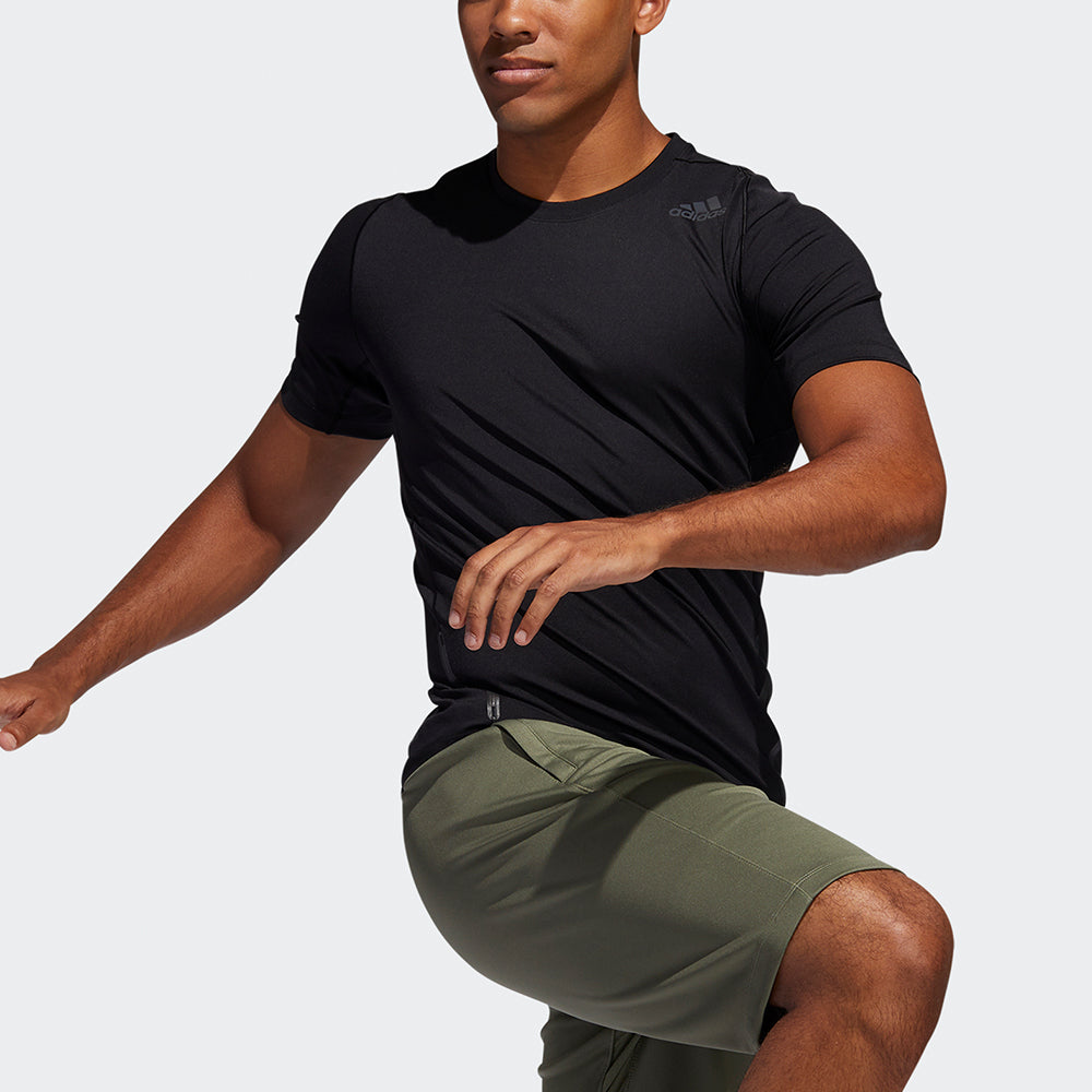 adidas Ask2 Prm Tee Ss Training Sports Tight Round Neck Short Sleeve Black FJ6146