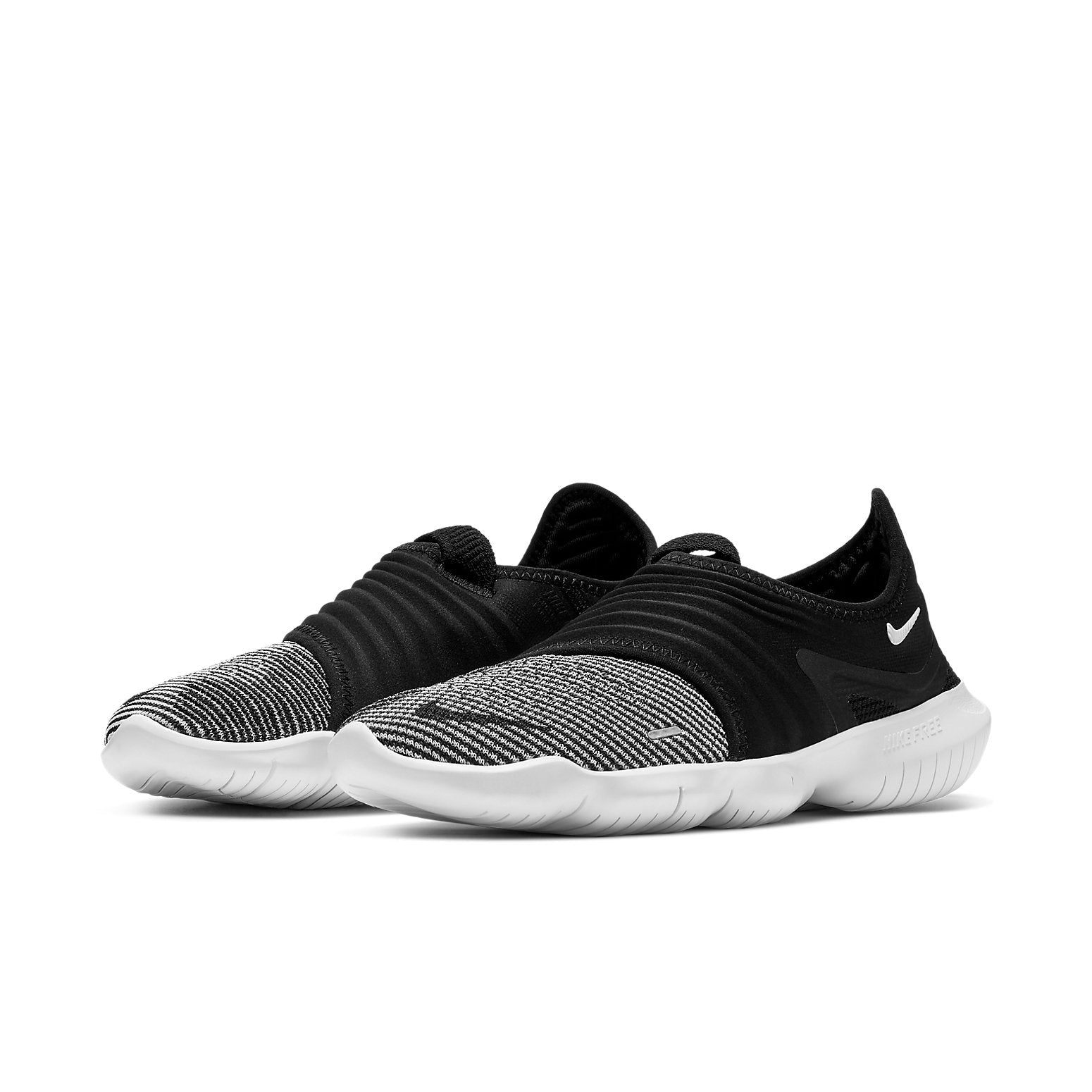 (WMNS) Nike Free RN Flyknit 3.0 Black/Grey AQ5708-005
