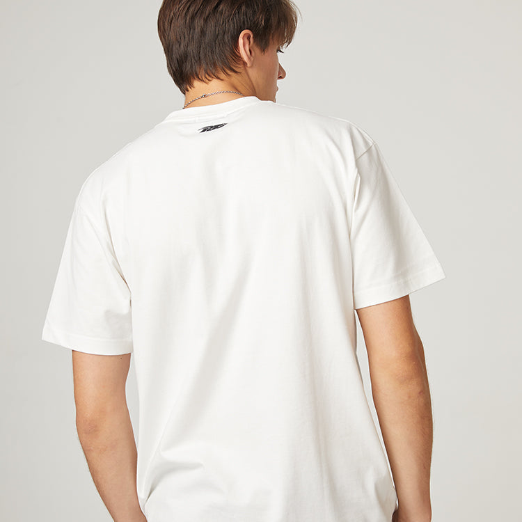 PJs Vigor Surf Alphabet LOGO Basic Pattern Casual Pure Cotton Unisex White 20SSTS1005-P